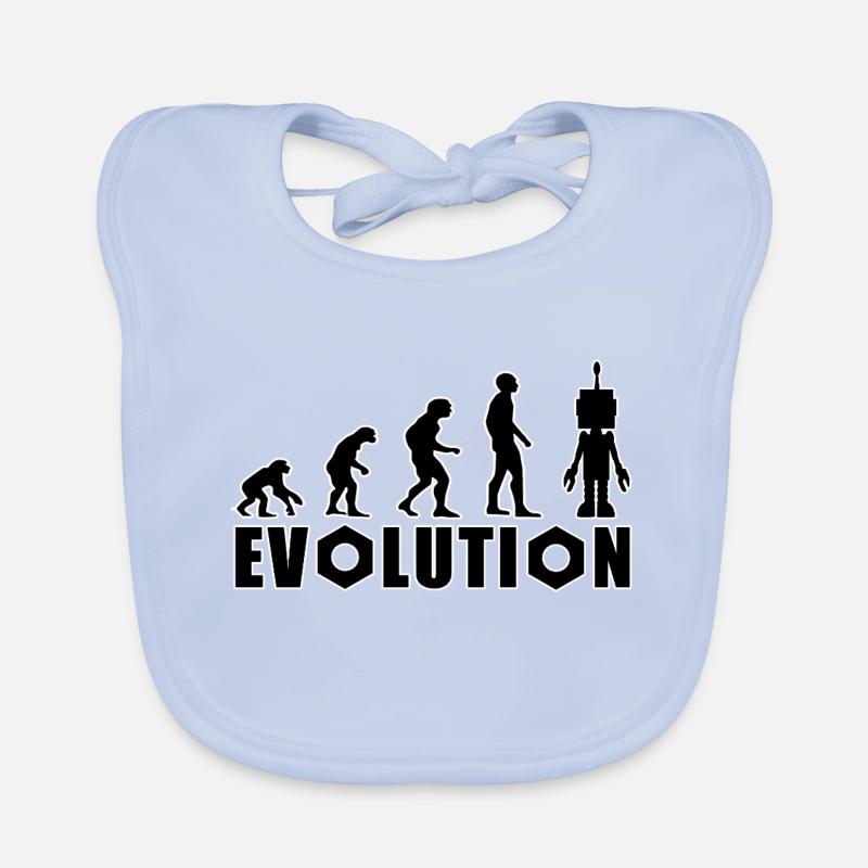 Evolution von Mensch zu Android Baby Bio-Lätzchen