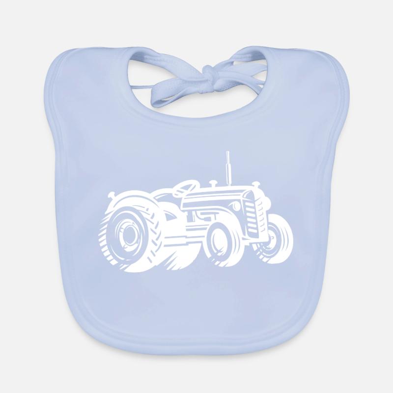 Traktor Silhouette Bauer Landwirtschaft Baby Bio-Lätzchen