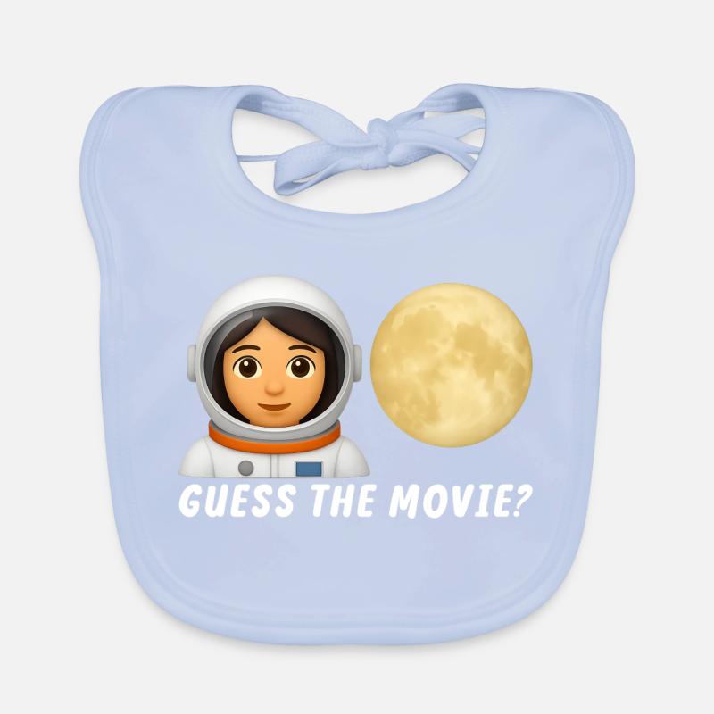 Illustration d’astronaute et de pleine lune Bavoir bio Bébé