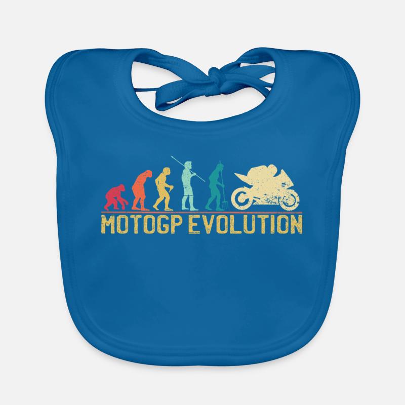 Motocross Evolution Silhouette Design Baby Bio-Lätzchen