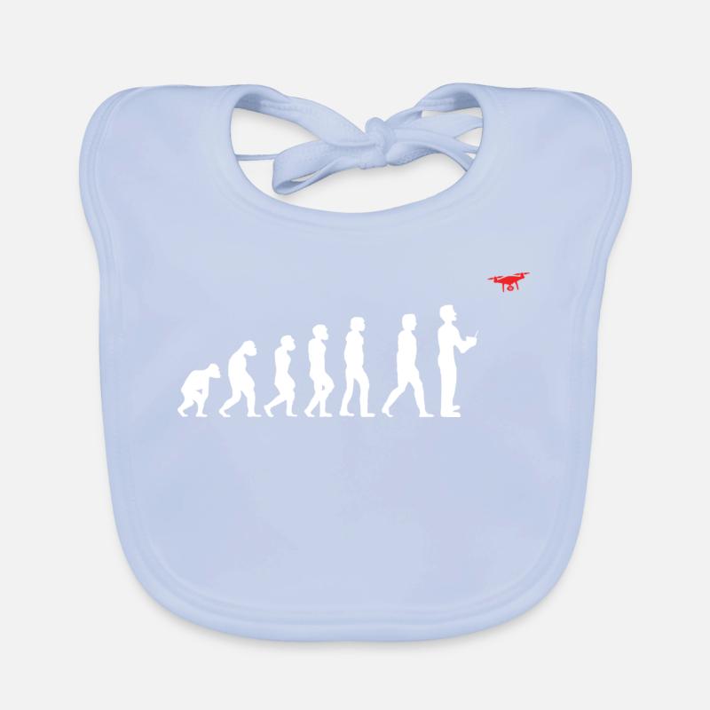 Evolution des Menschen Drohne Pilot Baby Bio-Lätzchen