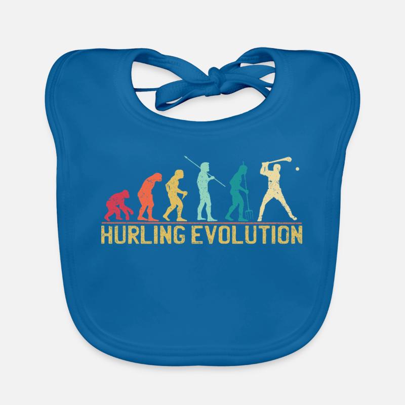 Hurling Evolution Silhouette Design Baby Bio-Lätzchen