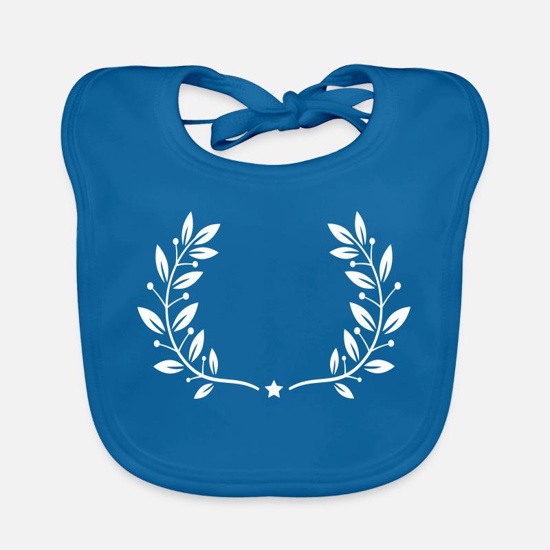 Laurel wreath Organic Baby Bibs