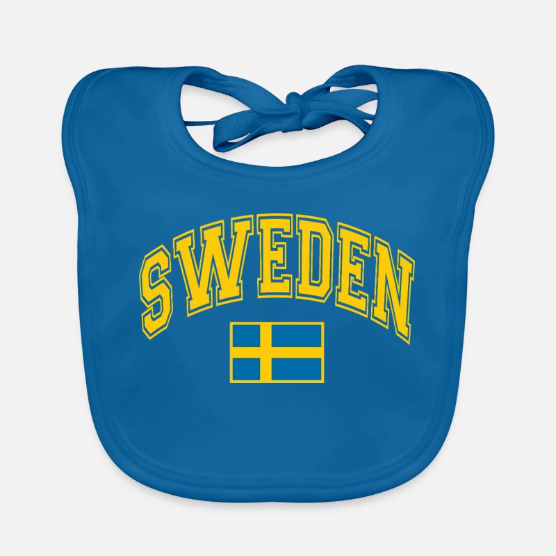 Drapeau de la Suède Bavoir bio Bébé