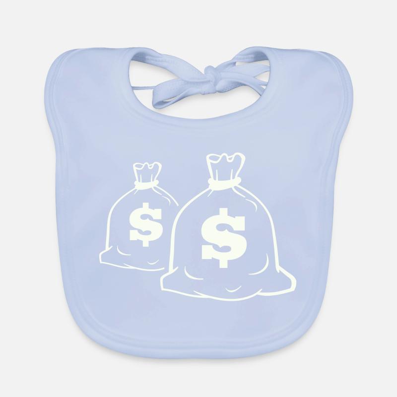 Sac d’argent motif design Bavoir bio Bébé