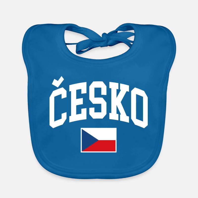 Czech Republic Flag Organic Baby Bibs