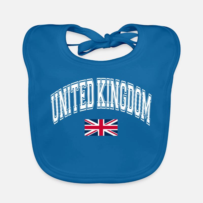 Drapeau du Royaume-Uni Bavoir bio Bébé