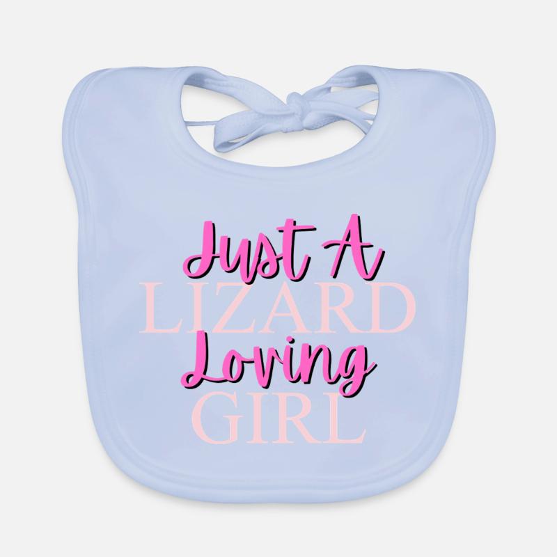 Nur ein Eidechse liebendes Mädchen Design Baby Bio-Lätzchen