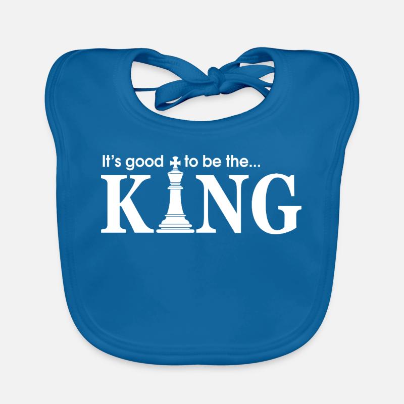 Game Chess Checkerboard King Quote Humor Organic Baby Bibs