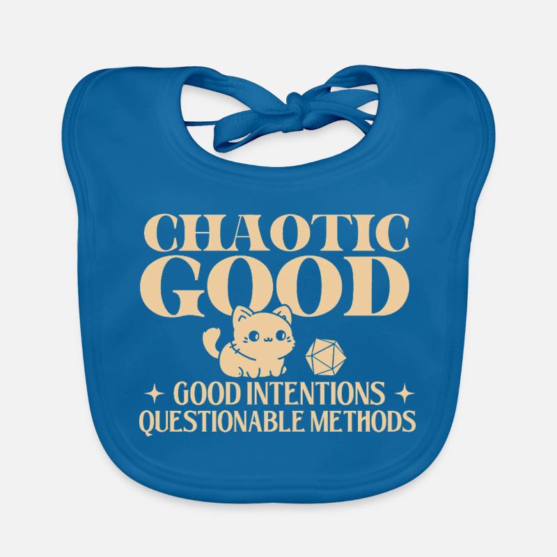 Chaotic Good Good Intentions RPG Alignment Humor Organic Baby Bibs