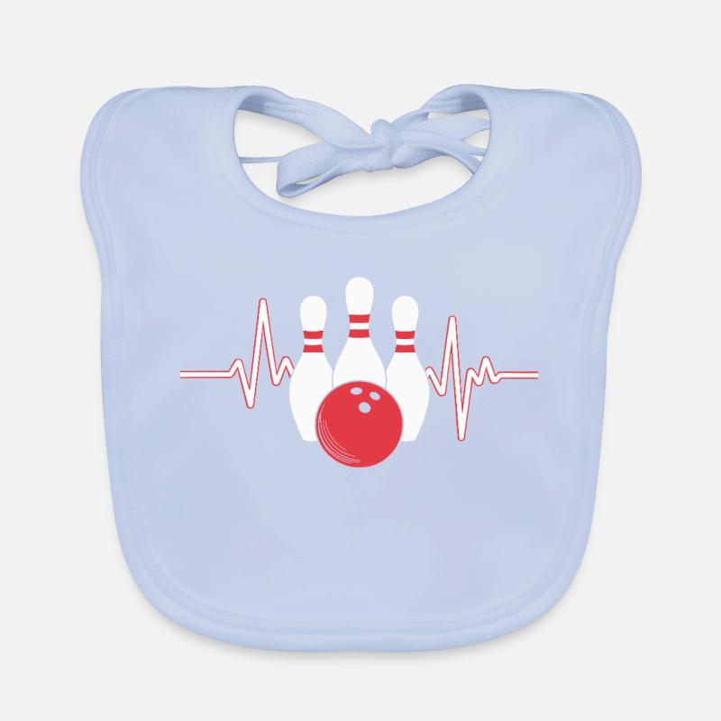 Bowling Herzschlag Design Baby Bio-Lätzchen