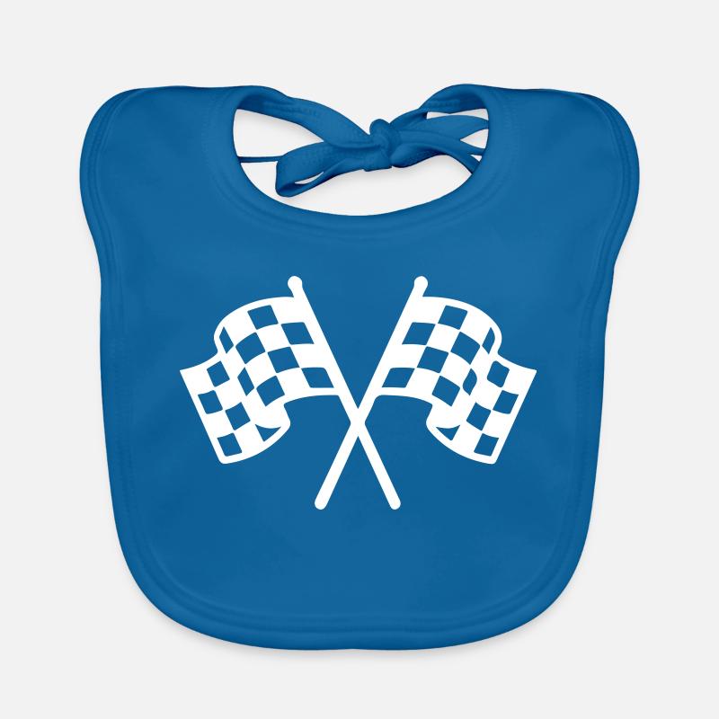 Icône du drapeau de course Bavoir bio Bébé