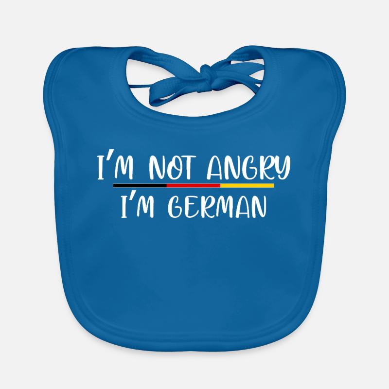 Humorous German Identity Statement Organic Baby Bibs