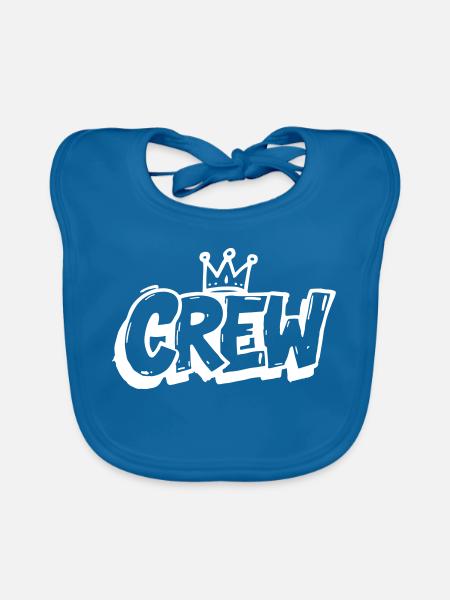 Crew Graffiti - Baby Bio-Lätzchen - Pfauenblau