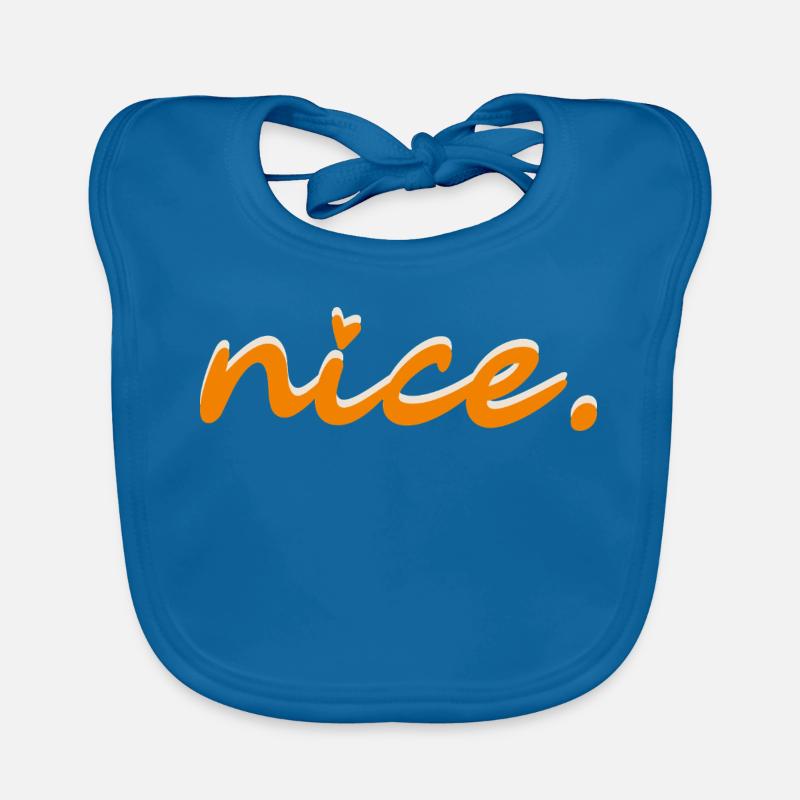 nice (orange with light shadow) Organic Baby Bibs