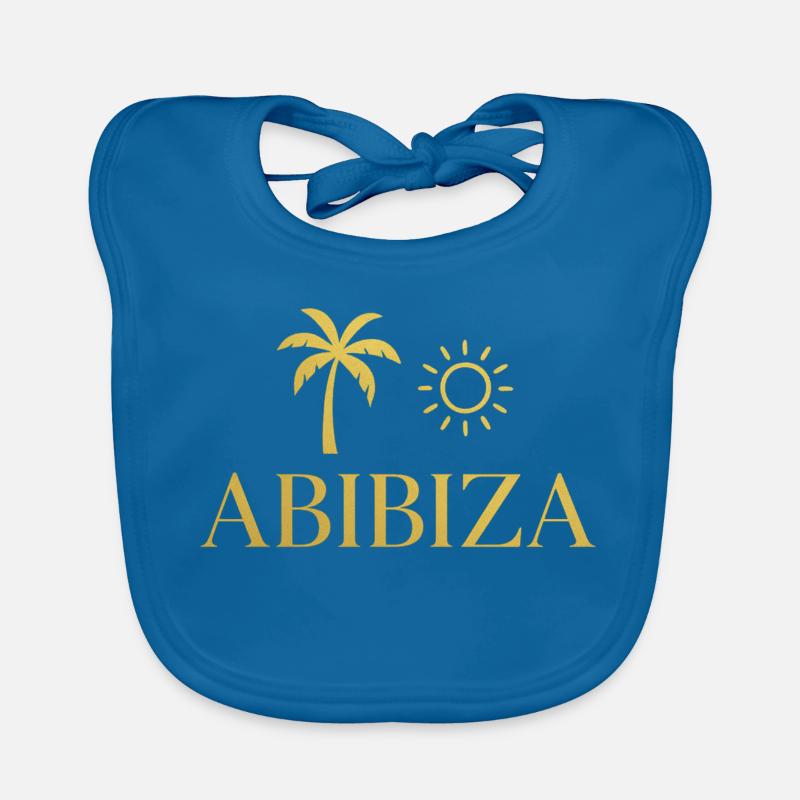 Abibiza - Bavoir bio Bébé - bleu paon