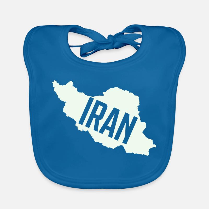 Iran Map Bold Typography Baby Bio-Lätzchen