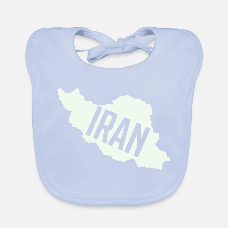 Iran Map Bold Typography Baby Bio-Lätzchen