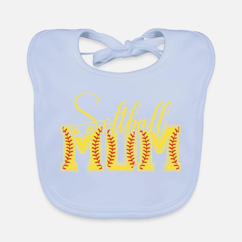 Logo lettré de maman de softball Bavoir bio Bébé