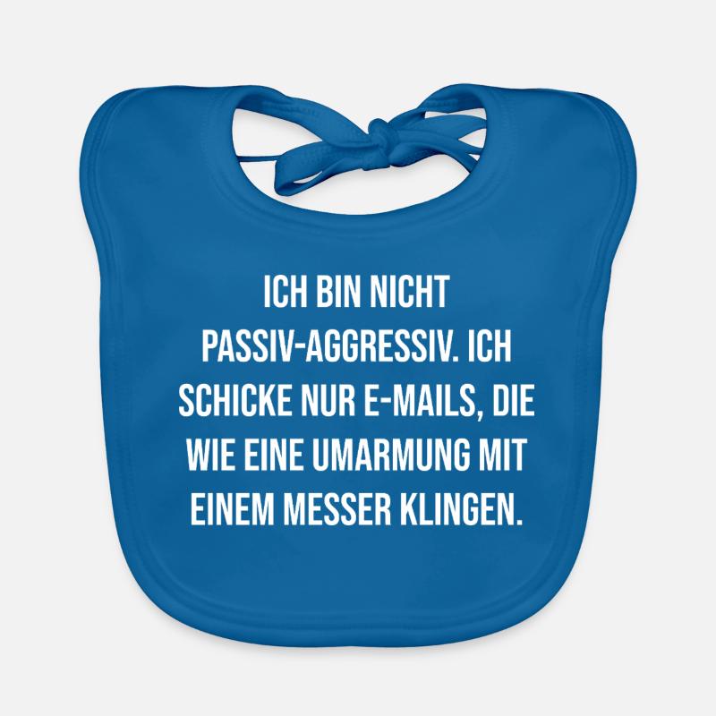 Schneidende E-Mail Umarmung - Baby Bio-Lätzchen - Pfauenblau