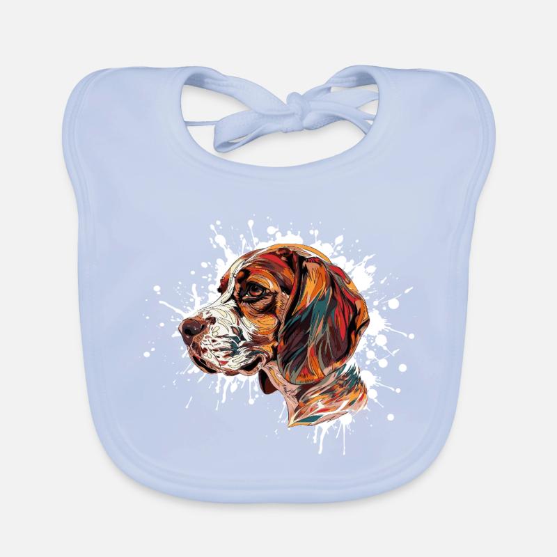 Explosion de couleurs Beagle Bavoir bio Bébé