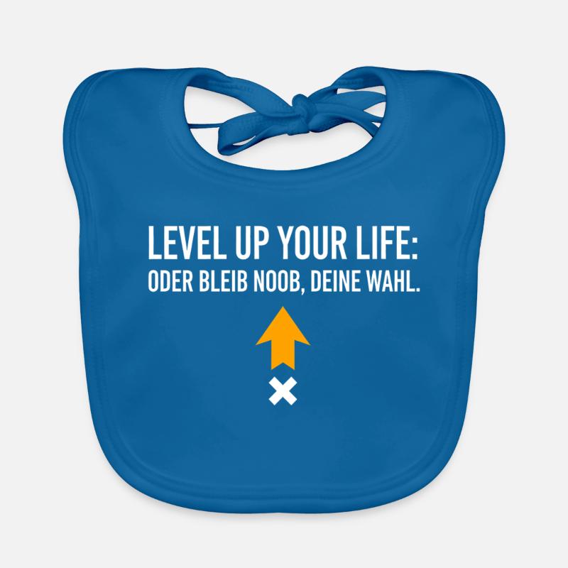 Level Up Your Life oder bleib Noob, Deine Wahl Baby Bio-Lätzchen