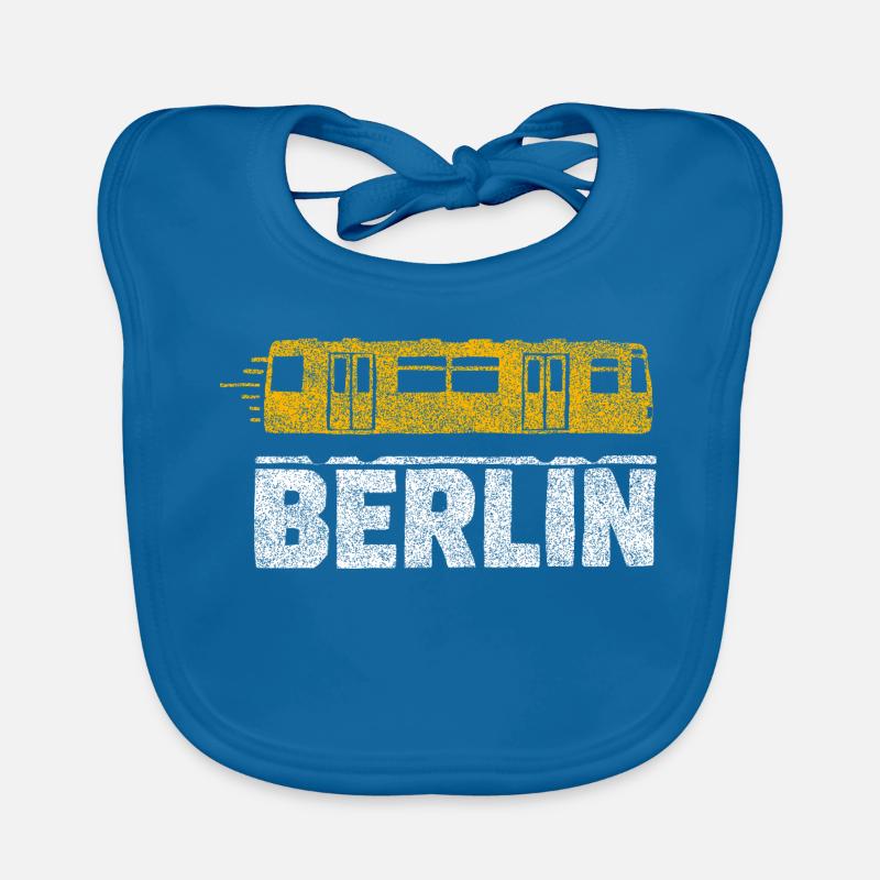 Berlin Tram Graphic Organic Baby Bibs