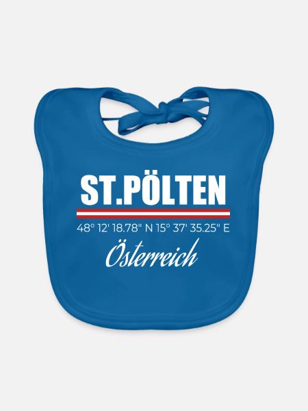 St. Pölten - Baby Bio-Lätzchen - Pfauenblau