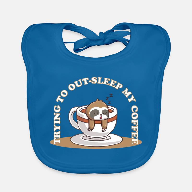 Essayer de dormir plus longtemps que mon café – Sloth Coffee Bavoir bio Bébé