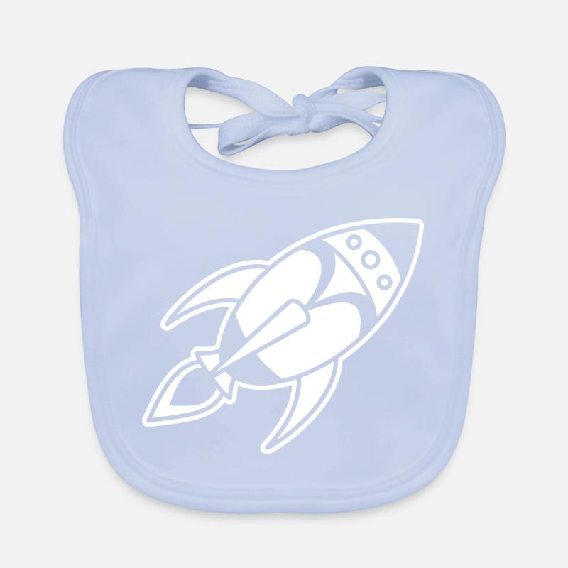 Fusée spatiale rétro – Conception de vaisseau spatial Bavoir bio Bébé