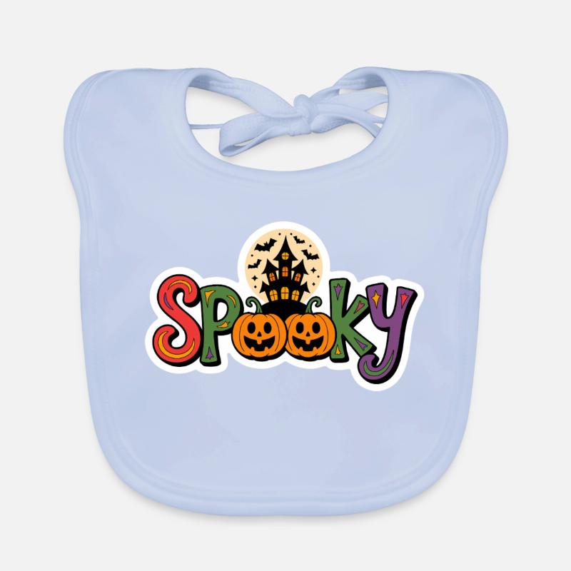 Spooky Halloween Pumpkin Organic Baby Bibs