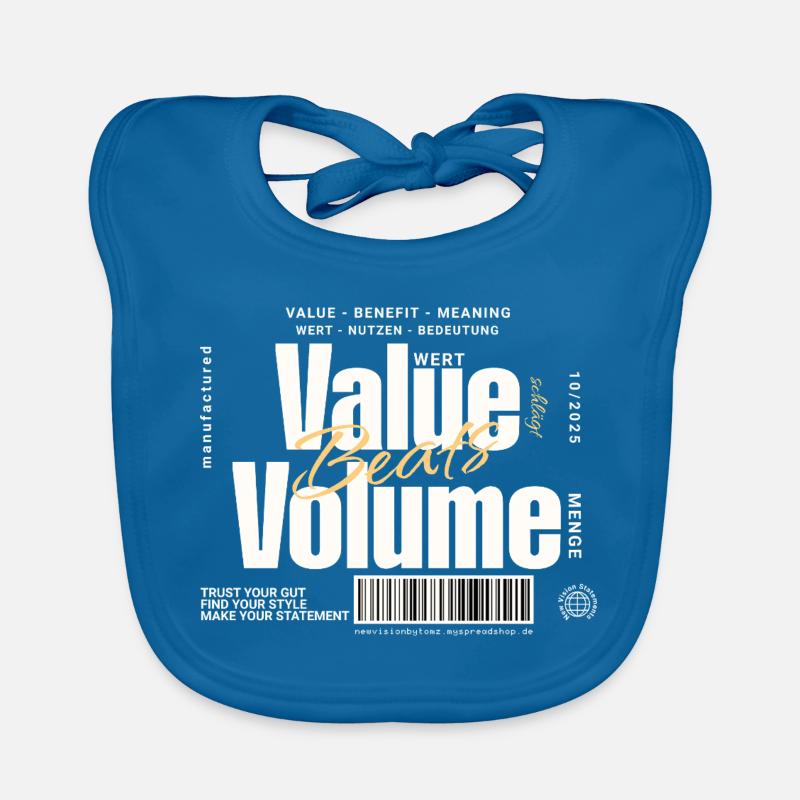 Value Beats Volume – Statement Design (Dark) Organic Baby Bibs