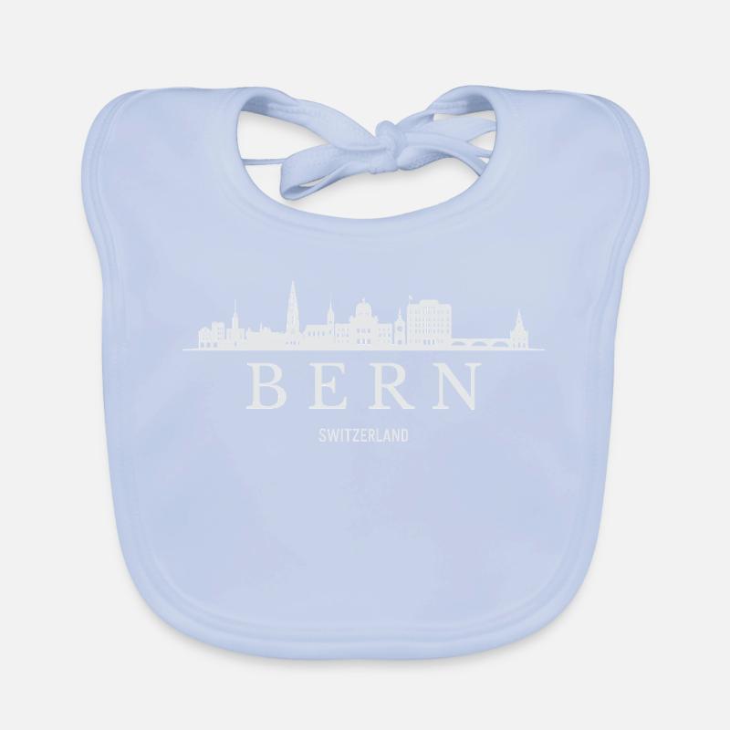 Silhouette de Berne, Berne Suisse Bavoir bio Bébé