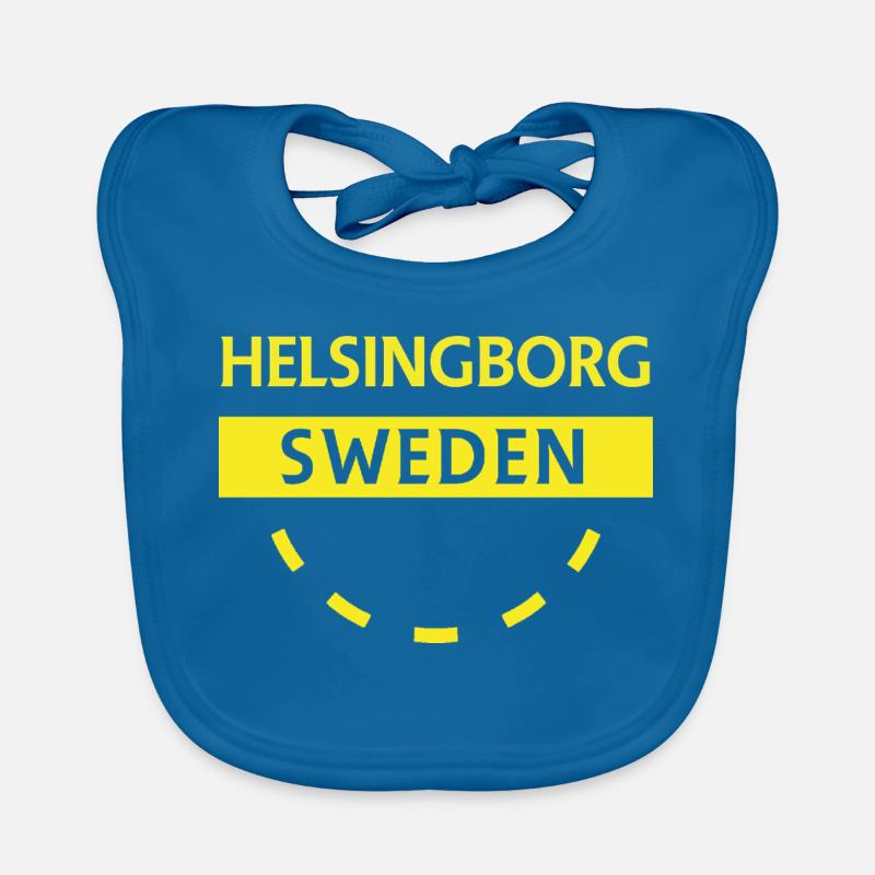 Helsingborg Sweden Patch Organic Baby Bibs