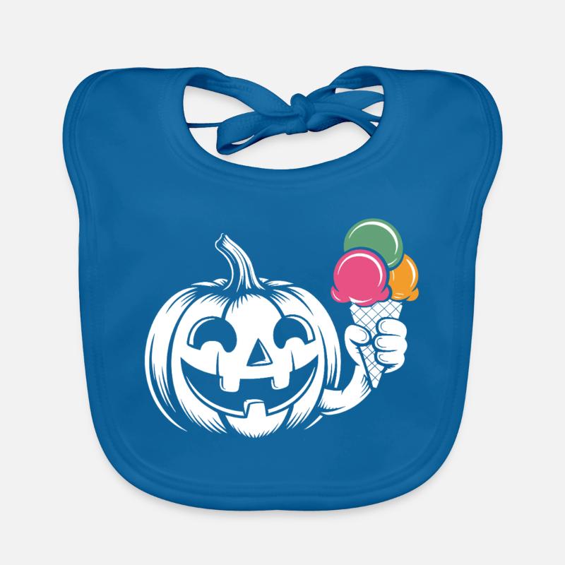 Kürbis Eiszauber Halloween Organic Baby Bibs