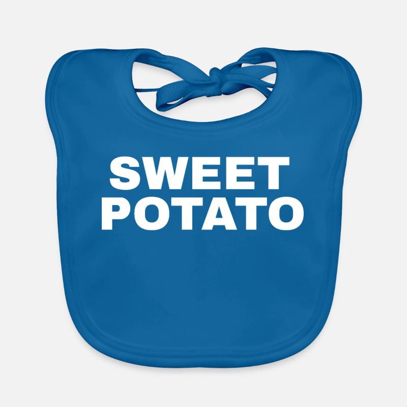 Patate douce Grouchy - Bavoir bio Bébé - bleu paon