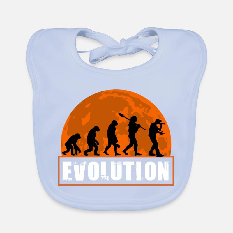 Lustiger Rapper der menschlichen Evolution Baby Bio-Lätzchen