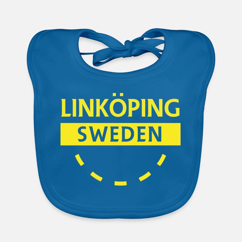 Linköping Suède Texte néon Bavoir bio Bébé