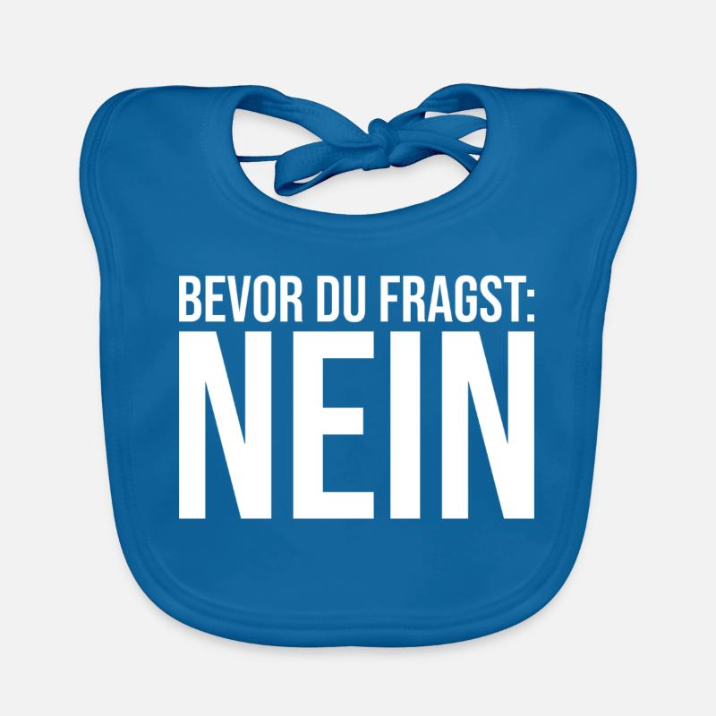 Bevor Du fragst: NEIN! - Baby Bio-Lätzchen - Pfauenblau