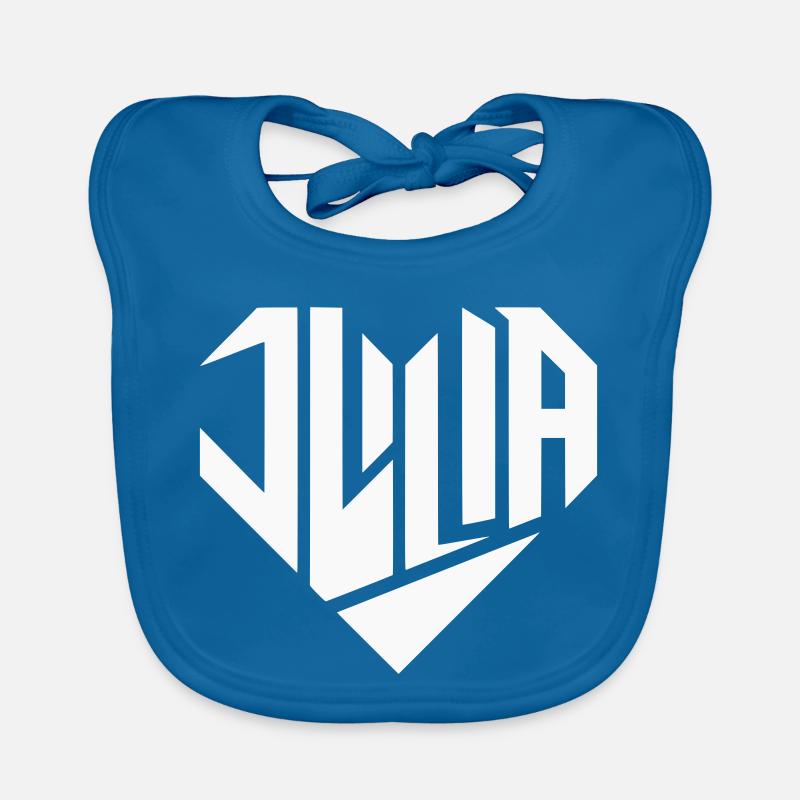 Julia Nom Design Coeur Design - Couleur Variable Bavoir bio Bébé