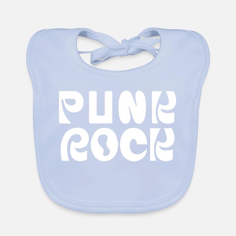 Punk Rock Bold Retro Type Organic Baby Bibs