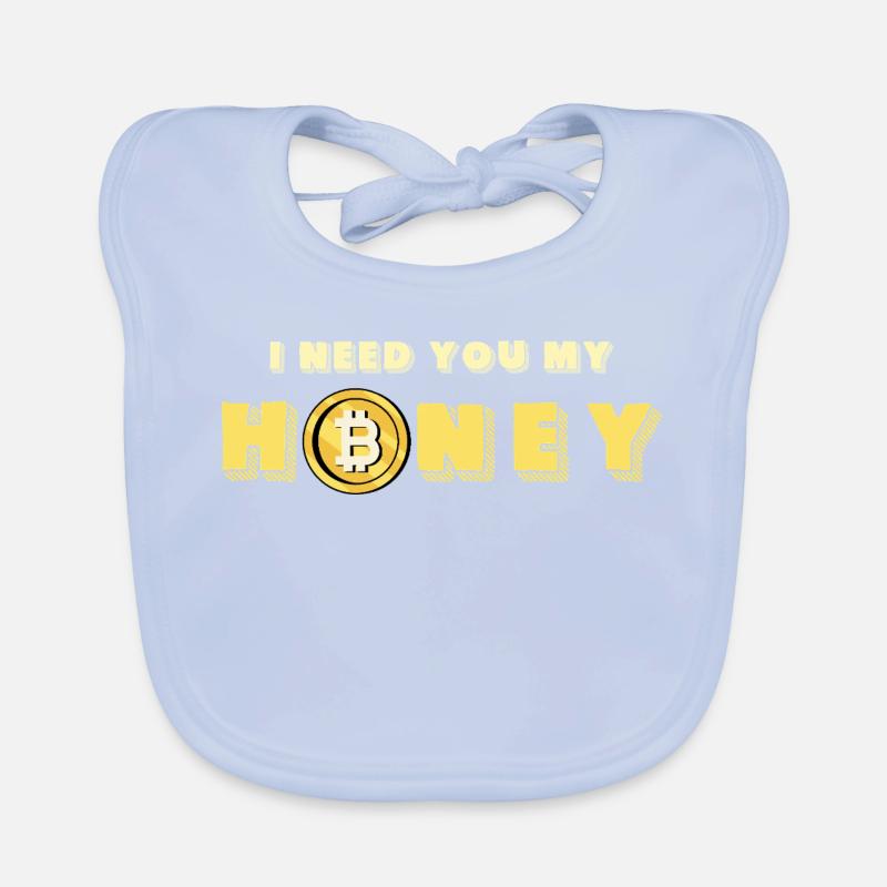Honey et Bitcoin Design Bavoir bio Bébé