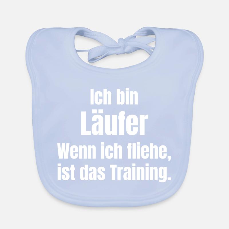Ich bin Läufer Training Motivation Baby Bio-Lätzchen