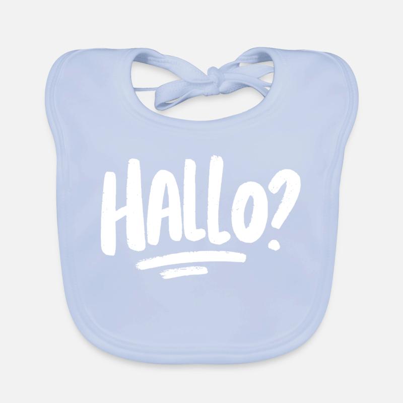 Hello? -white Organic Baby Bibs