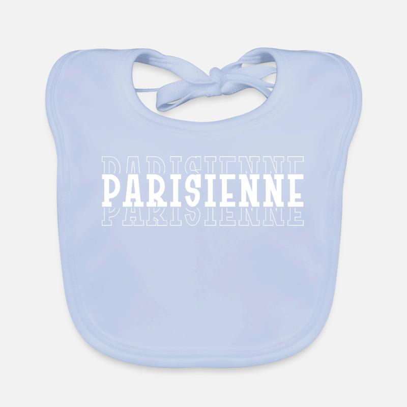 Parisienne en Lettres Blanches Bavoir bio Bébé