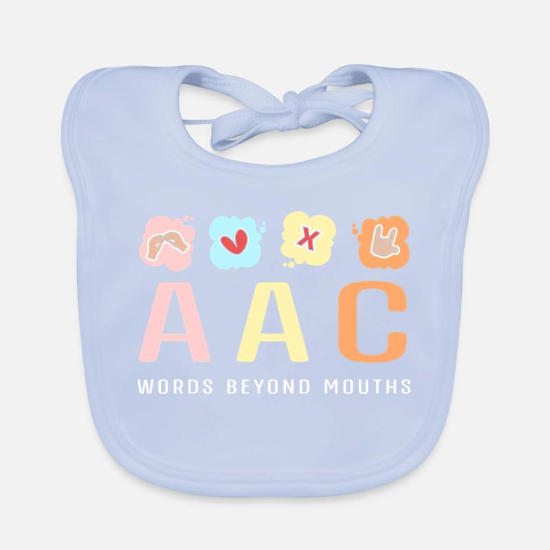 SLP Gebärdensprache AAC Kommunikation Baby Bio-Lätzchen