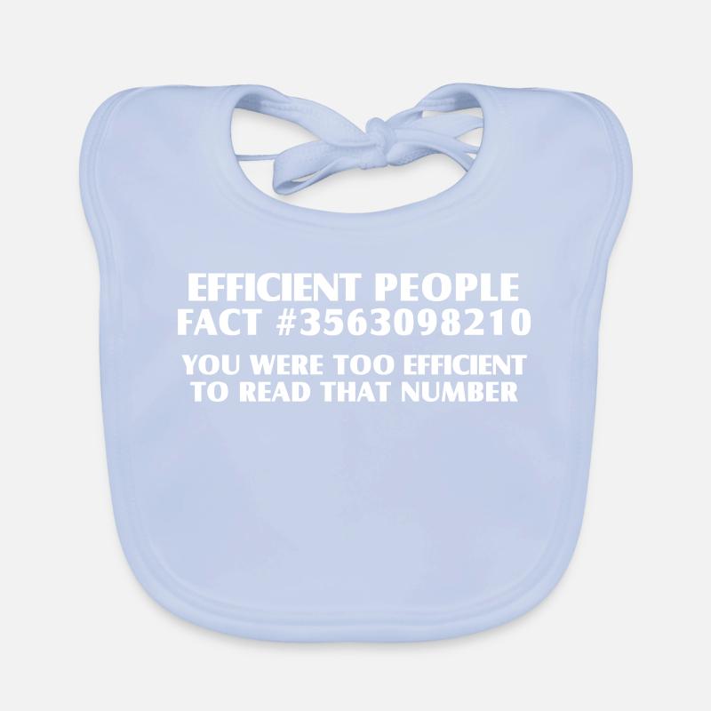 Efficient Nerd Shirt – Funny Computer Facts Organic Baby Bibs