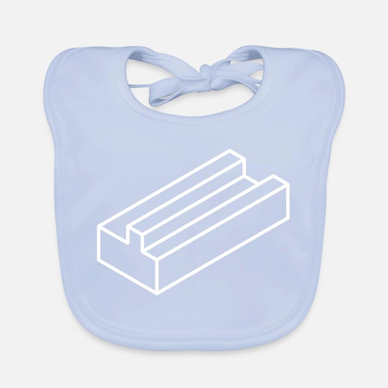 Impossible form – optical illusion for nerds Organic Baby Bibs