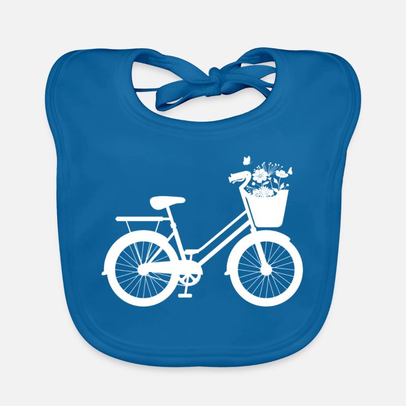 Blumen-Fahrrad-Geschenkidee Baby Bio-Lätzchen