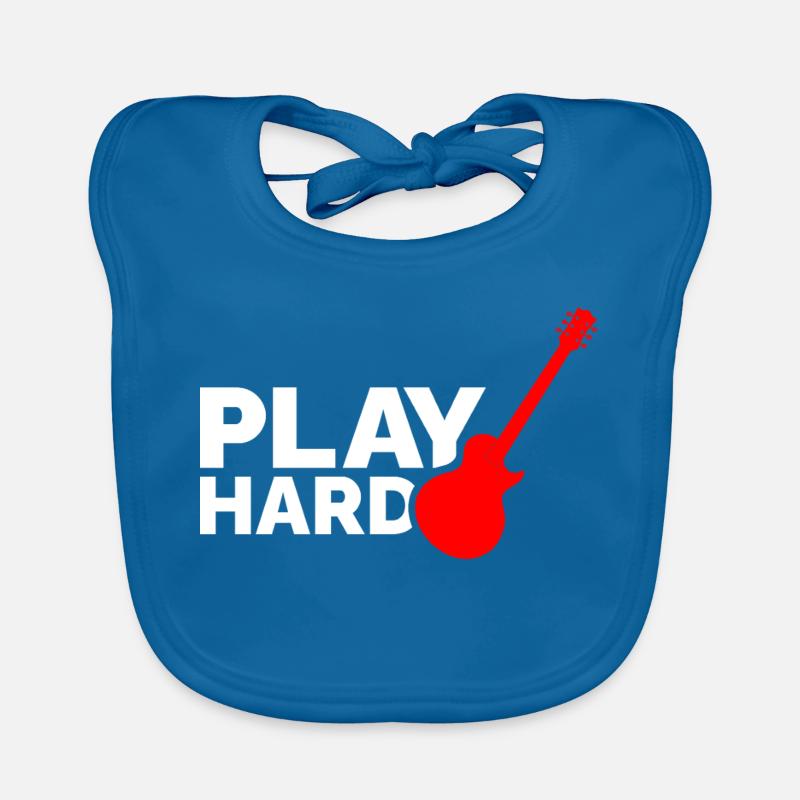 Play Hard - Baby Bio-Lätzchen - Pfauenblau